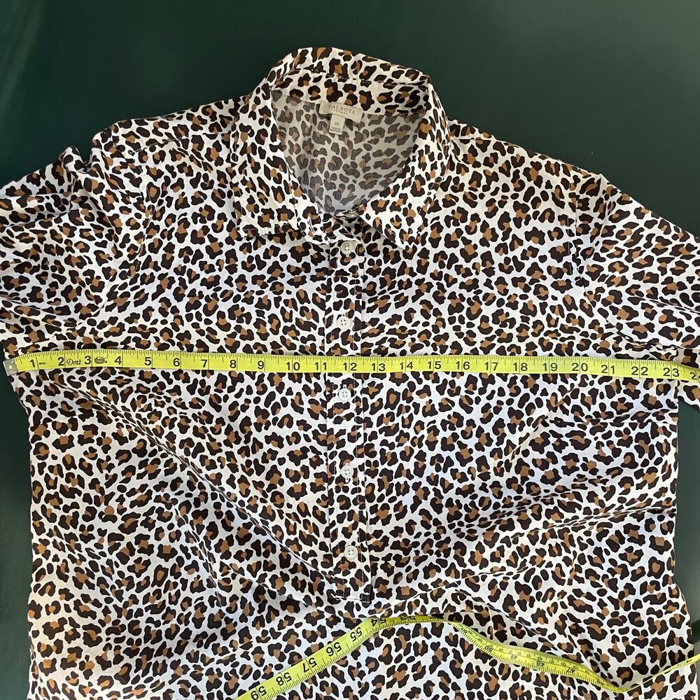 Talbots Plus Women’s 1x Leopard Print Button Down… - image 7